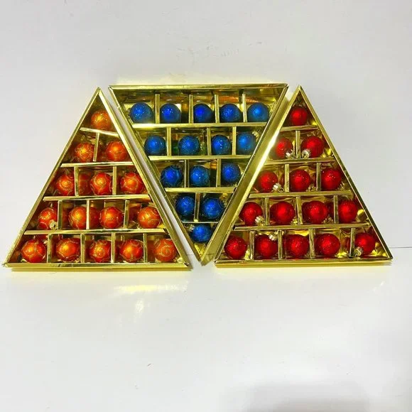 Vintage Glass Mini Christmas Ornaments – 3 Sets (45 Pieces) Collectible - Picture 5 of 14